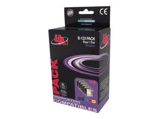 Pack  cartuchos compatibles.  brother uprint  b123