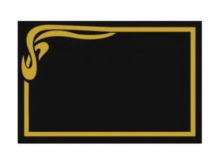 Bequet - 50 Étiquettes "liseré" or sur fond noir - 6 x 4 cm