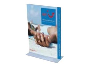 INOVSHOP - Porte-visuel de comptoir en "T" - A6 recto/verso