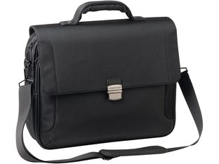 Oberthur Oklahoma - Cartable souple 3 soufflets - noir - 42 x 13 x 36 cm