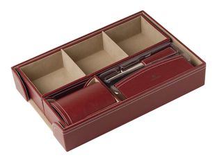 Oberthur - Parure de bureau - 6 pièces - bordeaux