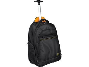 Exacompta Exactive - Sac à dos à roulettes pour ordinateur portable 15,6" - noir, orange