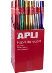 APLI - Papel de regalo - 70 cm x 2 m - surtido - metallized paper