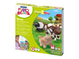 STAEDTLER FIMO kids form&play Farm - kit de pâte à modeler - Modèle Ferme