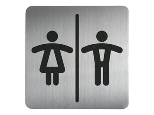 Durable - Pictogramme carré Toilettes Hommes/Femmes - 150 x 150 mm
