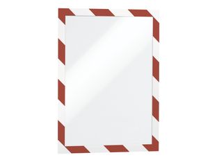 Durable Duraframe Security - 2 Cadres d'affichage bicolore - A4 - rouge/blanc (encadrement magnétique)