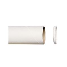 Tube d'expédition rond - 5 cm (diamètre) x 31 cm - blanc - Logistipack