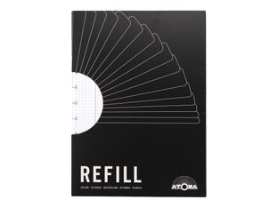ATOMA - Recharge - A4 - 60 feuilles / 120 pages - blanc - petits carreaux