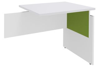Retour direct pour Bureau INEO JET UP Bureau Vallée - Réglable en hauteur - L80 x H74/78/82 x P60 cm - Pieds Blanc/anis - plateau blanc perle
