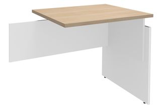 Retour direct pour Bureau INEO JET UP Bureau Vallée - Réglable en hauteur - L80 x H74/78/82 x P60 cm - Pieds Blanc/blanc - plateau imitation chêne clair