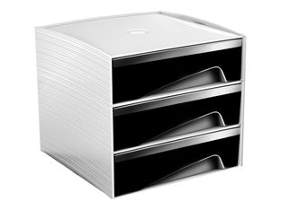 CEP MyCube Classic - Module de classement 3 tiroirs - noir/blanc
