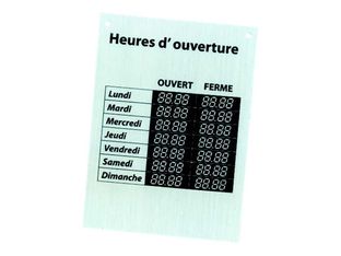 Pickup - Panneau Heures d'ouverture