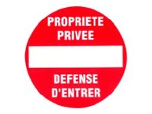 Pickup - Plaque de signalisation ronde - 180 mm (diamêtre) - défense d'entrer