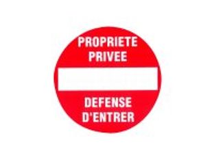 Pickup - Plaque de signalisation ronde - 300 mm (diamètre) - entrée interdite