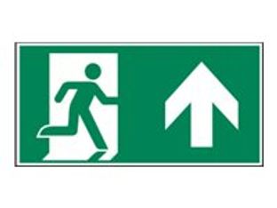 Pickup - Panneau de signalisation - 300 x 150 mm - sortie d'urgence flèche haut - direction