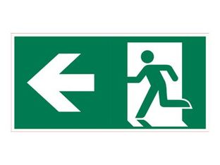 Pickup - Panneau d'évacuation - 300 x 150 mm - sortie d'urgence à gauche