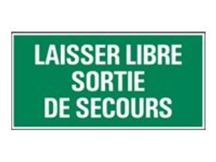 Pickup - Panneau de signalisation - 300 x 150 mm - Garder la sortie d'urgence libre