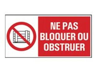 Pickup - Panneau de signalisation - 300 x 150 mm - Ne pas bloquer