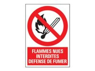 Pickup - Panneau Flammes nues interdites - 230 x 330 mm