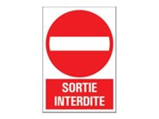 Pickup - Panneau Sortie interdite - 230 x 330 mm
