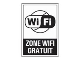 Pickup - Plaque de signalisation - 230 x 330 mm - zone Wi-Fi gratuite