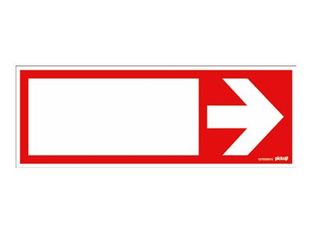 Pickup - Plaque de signalisation - 330 x 120 mm -  flèche rouge