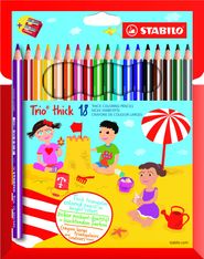 STABILO Trio thick - 18 crayons de couleur + 1 taille crayon
