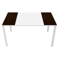 Table de réunion EASYDESK - L150 x P114 x H75 cm - blanc/wengé