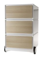 Caisson de bureau mobile EASYBOX - 3 tiroirs - Hêtre
