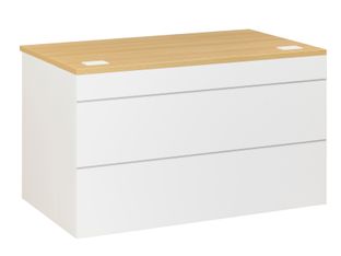 Plan d'accueil bas SUNDAY - L120 x H74 x P72 - Chêne