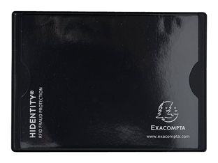 Exacompta Hidentity - Etui de protection de carte d'identité - PVC - noir