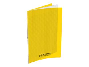Conquérant Classique - Cahier polypro 24 x 32 cm - 48 pages - grands carreaux (Seyes) - jaune