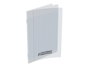 Conquérant Classique - Cahier polypro 17 x 22 cm - 96 pages - grands carreaux (Seyes) - transparent