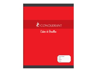 Conquérant Sept - Cahier de brouillon 17 x 22 cm - 48 pages - grands carreaux (Seyes)