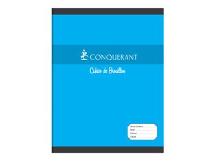 Conquérant Sept - Cahier de brouillon - 17 x 22 cm - 96 pages - grands carreaux (Seyes) - disponible dans différentes couleurs