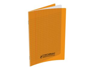 Conquérant Classique - Cahier polypro 17 x 22 cm - 96 pages - grands carreaux (Seyes) - orange