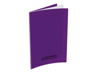 Conquérant Classique - Cahier polypro 17 x 22 cm - 96 pages - grands carreaux (Seyes) - violet