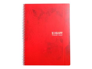 Calligraphe 7000 - Cahier à spirale 24 x 32 cm - 180 pages - petits carreaux (5x5 mm) - disponible dans différentes couleurs