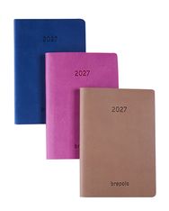 Agenda de poche Delta Colora - 1 semaine sur 2 pages - 8 x 12 cm - disponible dans différentes couleurs - Brepols