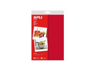 APLI kids - 10 feuilles feutrines - A4 (21 x 29,7 cm) - 10 feuilles - rouge 