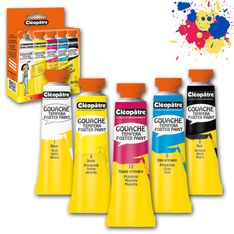 Cléopâtre NÉFERTARI - Pack de 5 gouaches - couleurs primaires - 10 ml