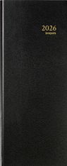 Agenda long Lima Saturnus - 1 jour par page - 12,8 x 33 cm - noir - Brepols