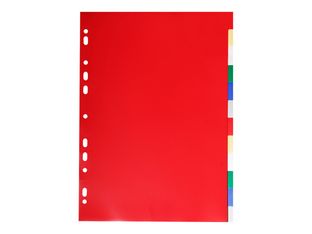 Exacompta - Intercalaires 12 positions - A4 - polypropylène coloré