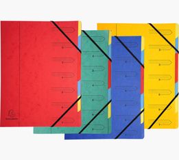 Exacompta Nature Future - Trieur agrafé 7 compartiments - avec élastiques - disponible dans différentes couleurs