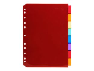 Exacompta - Intercalaire personnalisable 8 positions - A4 - polypropylène coloré