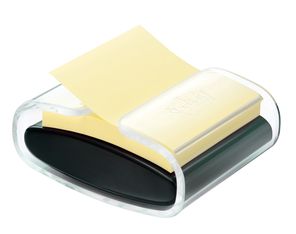 Dévidoir Pro Noir Z-Notes Super Sticky Post-it + 1 bloc jaune