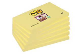 Post-it - 6 Blocs notes Super Sticky - jaune - 76 x 127 mm