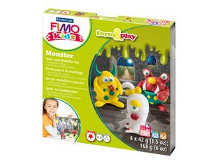 STAEDTLER FIMO kids form&play Monster - kit de pâte à modeler - Modèle Monstre