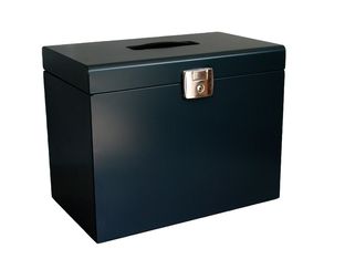 Pierre Henry - Classeur ménager en métal (valisette) avec 5 dossiers suspendus - noir