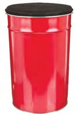 Pierre Henry - Poubelle pouf 33L - métal - rouge